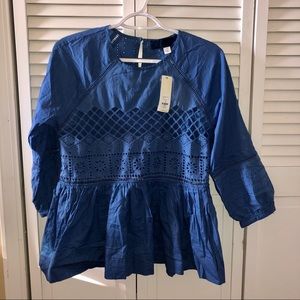 Blue babydoll shirt
